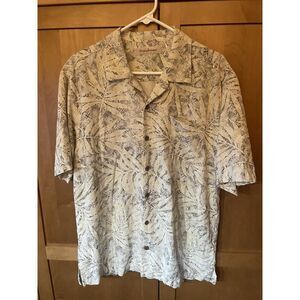 Men's L 100% Silk Tommy Bahama Short Sleeve Button-Up Shirt